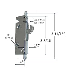House Guard White Patio Door Handle Set with