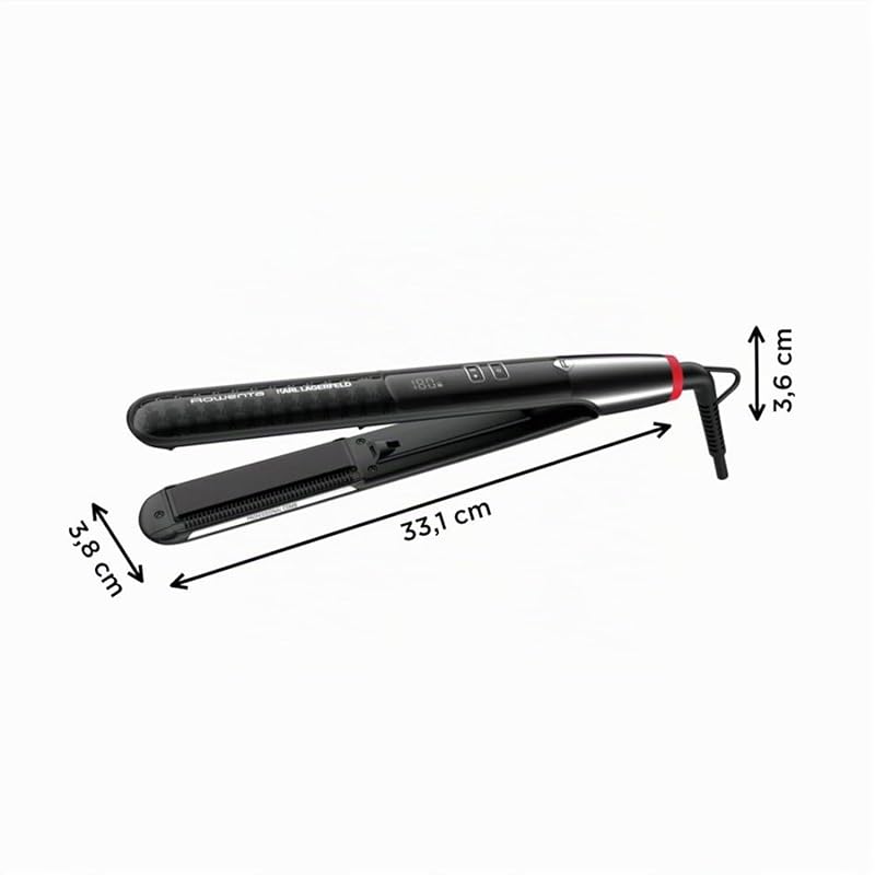 x KARL LAGERFELD K/Pro Stylist Lisseur, Peigne professionnel intégré, Fonction ionique pour des cheveux doux et brillants, Tous types de cheveux, 8 réglages de température, Écran LCD SF467LF0