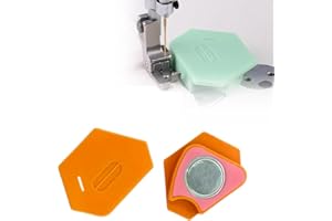 ATFIRST Magnetic Seam Guide for Sewing Machine, 2024 New Multi-Purpose Polygonal Strong Magnetic Gauge, Polygonal Multifucntional Seam Guide Hemmer with Scale,Sewing Accessories Supplies (Orange 1pcs)