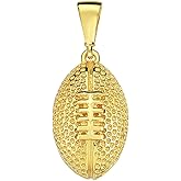 14k Yellow Gold American Football Charm Small Sports Ball Pendant