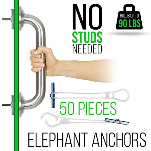 90lb Elephant Anchors 50Piece NO Screw Included. Drywall Anchor for