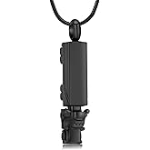 shajwo 18 Wheeler Semi Truck Urn Necklace for Ashes for Men Women Cremation Jewelry of Loved Ones Memorial Locket Pendant