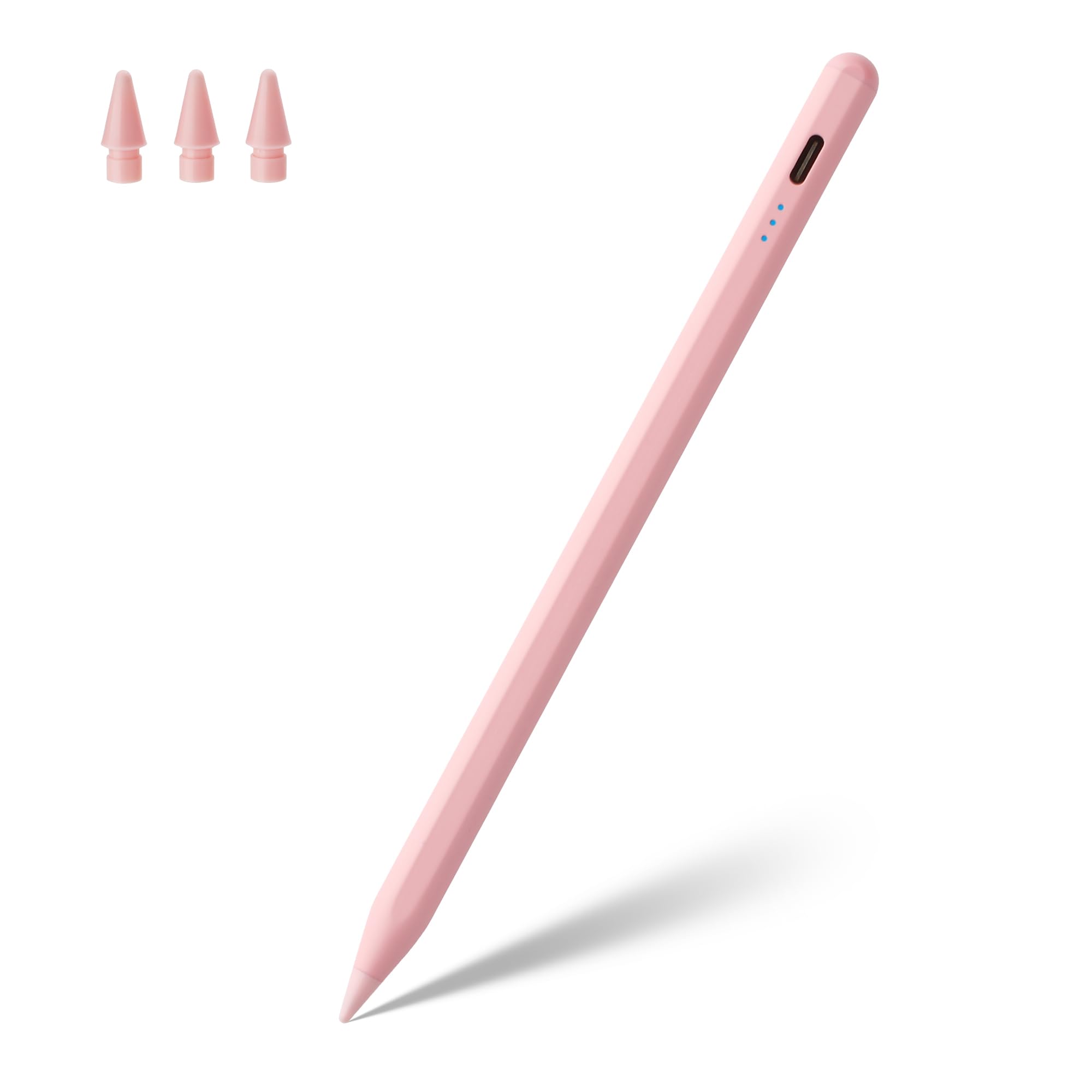 Photo 1 of Stylus Pen for Apple Pencil Tilt Sensitivity Palm Rejection for iPad A16 11th 10th 9th 8th 7th 6th Generation, iPad Air M3 M2 3rd 4th 5th Gen, iPad Pro 11 12.9 13 inch M4, iPad mini A17 7 6 5 (Pink)