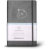 Panda Planner - Daily Planner, Calendar and Gratitude Journal to Increase Productivity, Time Management &amp; Happiness - Hardcover, Undated Day - Quarter Year Planner - Guaranteed (Black)