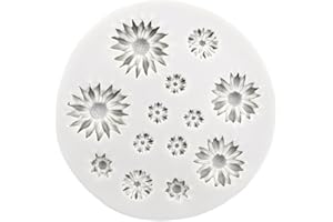 Craft Mold – Silicone Mold with Small Daisy Flowers 1pc for DIY Resin, Soap, Clay & Jewelry Making,Grey