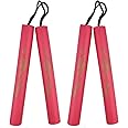 Jaswass Safe Foam Rubber Training Nunchakus Cord Nunchucks 2PCS for Kids Beginners Practice and Training