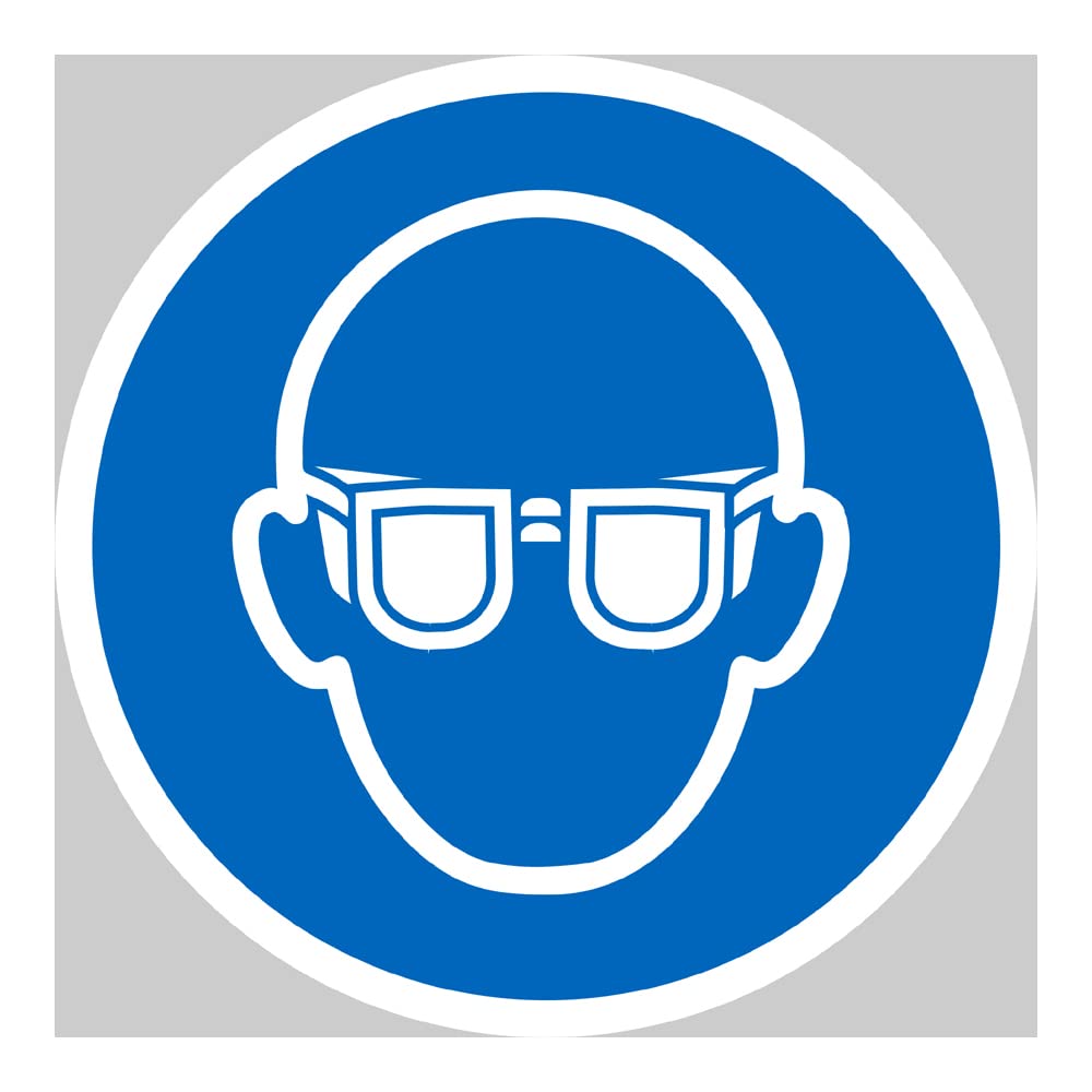 Eye protection symbol floor graphic