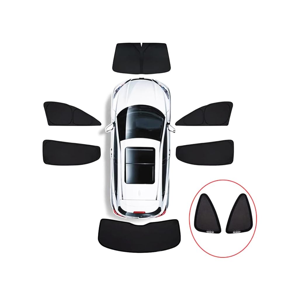 Photo 1 of COOLKO Sunshade All Windows Windshield Reflective Covers Sunproof UV Rays and Privacy Protection - Full Set 8 Pieces Compatible with Tesla Model X (Blac)