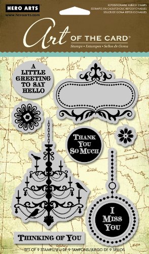 Hero Arts Chandelier with Birds Art of The Card Cling Stamps