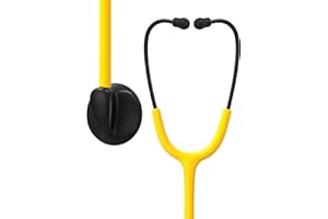 Clairre Single Head Stethoscope for Doctors/Nurses/Nursing Students, for Medical and Home Use (Yellow Tube, without EVA Case)