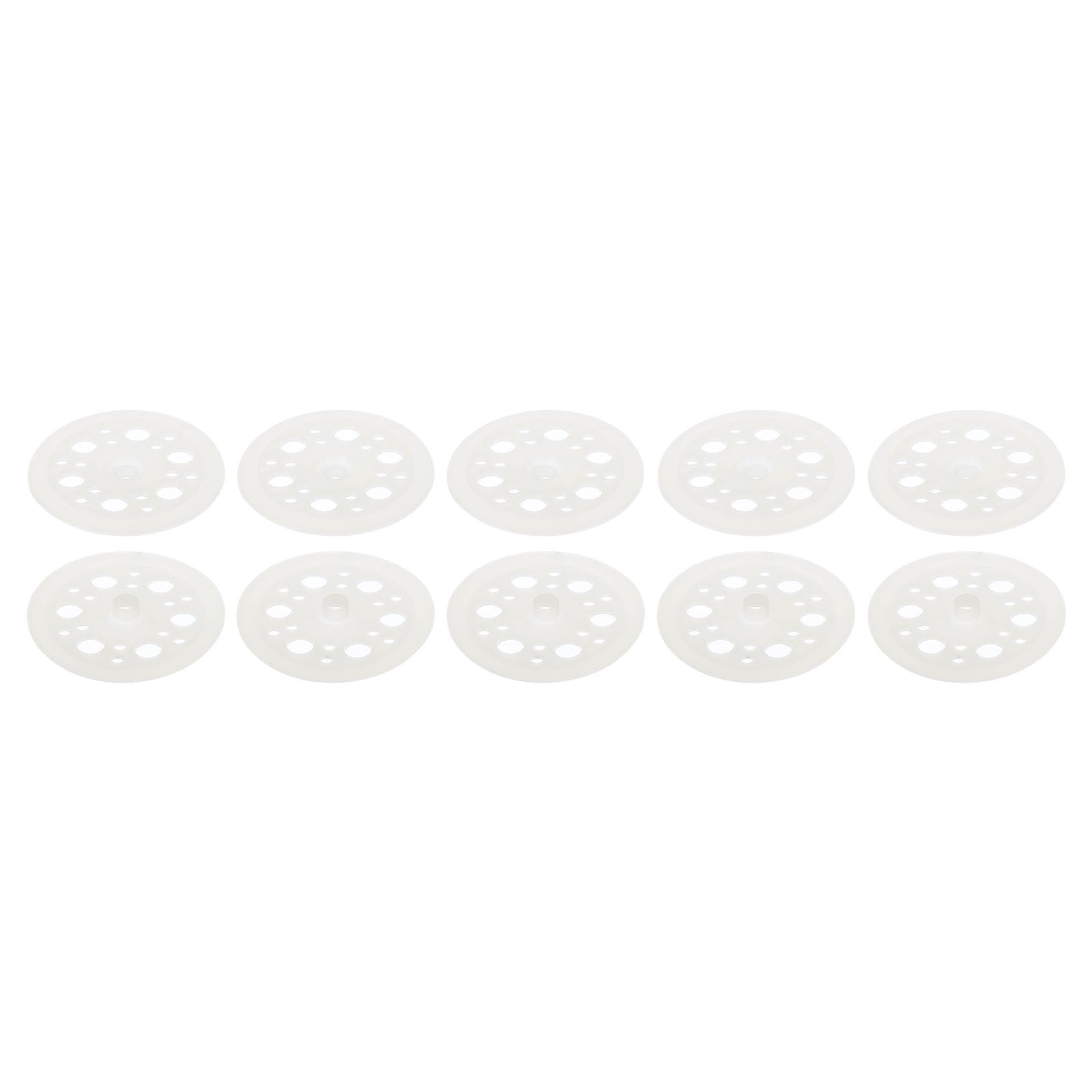 PATIKIL 46mm Polypropylene Washers, 400 Pack Load Spreading Flat Plastic Washers for Fixing Wall Ceiling Insulation Board Foam Panels Sheets, White