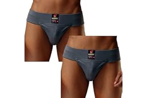 WMX Gym Cotton Supporter Back Covered with Cup Pocket Athletic Fit Brief Multi Sport Underwear Pack 2
