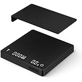 MHW-3BOMBER Mini Coffee Scale with Timer,Rechargeable Espresso Scale with Gravity Sensing,2kg/0.1g Precision Scale for Espresso&amp;Pour-Over Coffee,Portable Digital Kitchen Scale, 2.0 Mini Black