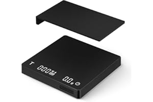 MHW-3BOMBER Mini Coffee Scale with Timer,Rechargeable Espresso Scale with Gravity Sensing,2kg/0.1g Precision Scale for Espres