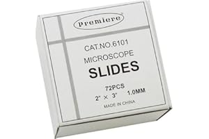BENZ MICROSCOPE PREMIERE LARGE PLAIN GLASS SLIDES, 3" X 2", Box of 72, CA6101