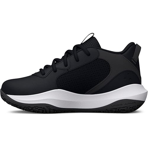 Under Armour Grade School Lockdown Basketball Shoe, (001) Black