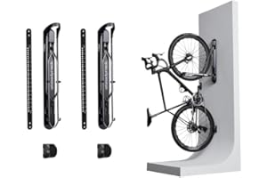 Steadyrack Bike Rack for Road Bikes - The Original Wall Mounted Vertical Bike Storage - Fits Narrow Tires - Space Saving Pivot Design - Heavy-Duty Steel Rack for Indoor Garage, Apartment or Home Use