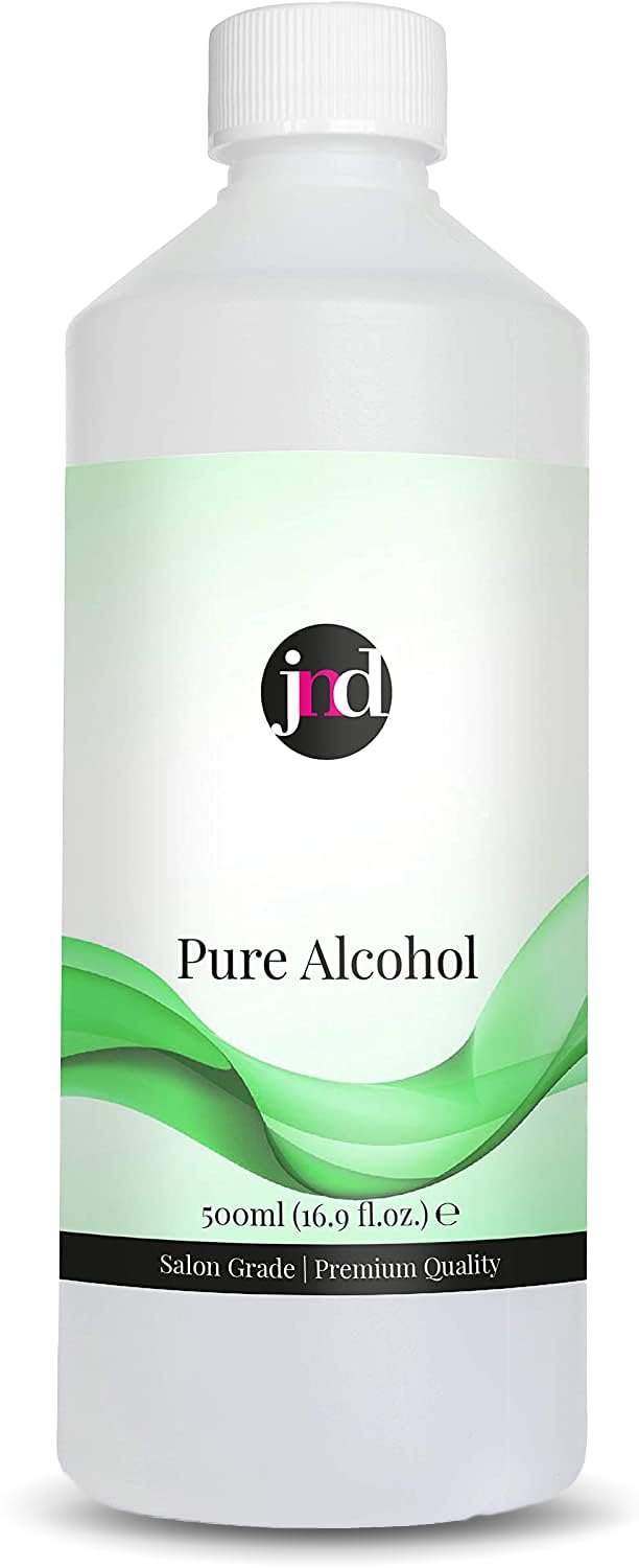 100% Pure Alcohol Prep & Wipe Cleanser Nail Gel Polish Residue Remover (500ml)
