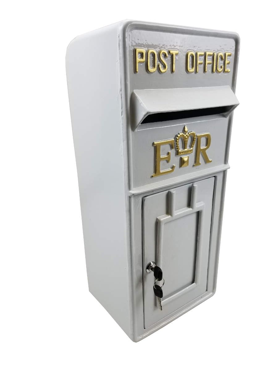 Replica Wall Mounted ER Post Box Or Letter Box - White