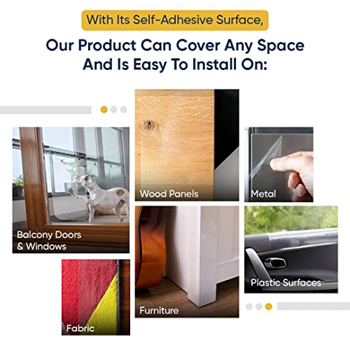 PROTECTO® Cat & Dog Scratch Door Protector with Utility Knife 60" x 8