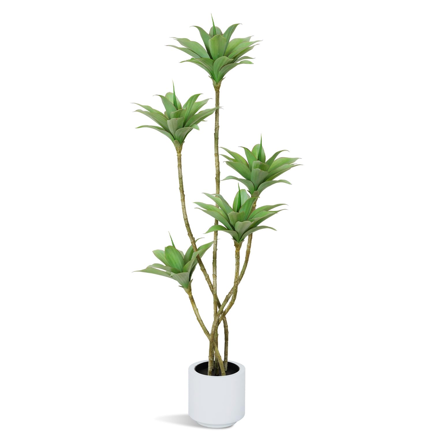 Photo 1 of **used missing parts*******Waoops Artificial Trees 5.1 Ft Water Lilies with 5 Heads Potted Faux Floor Plants for Living Room Decor Fake Silk Plants for Home Decor Indoor Office Garden Outdoor Tree