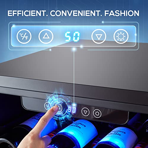 Kalamera 50 Bottle Compressor Wine Refrigerator Single Zone With Touch