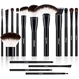 BESTOPE Makeup Brushes 16 PCs Makeup Brush Set Premium Synthetic for Cosmetic Foundation Blending Blush Powder Blush Concealers Eye Shadows Brushes Kit