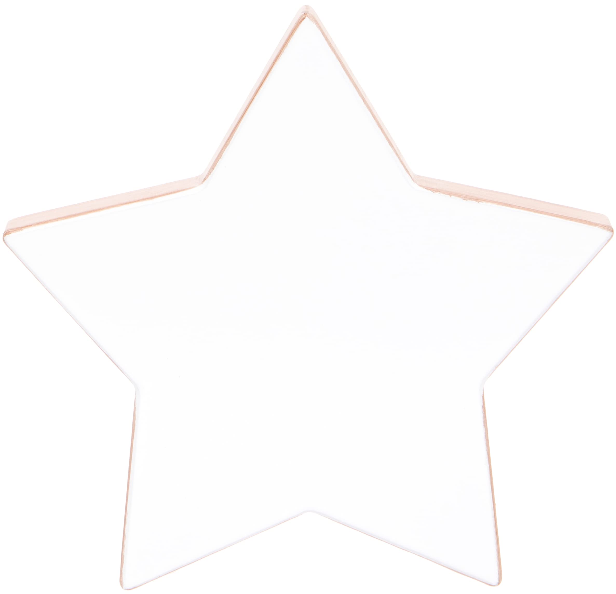 Maturi Star Shaped Decorative Ornament, 20x20cm, White, Wood Home Gift