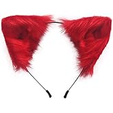 SMILETERNITY Handmade Fox Wolf Cat Ears Headwear Costume Accessories for Halloween Christmas Party