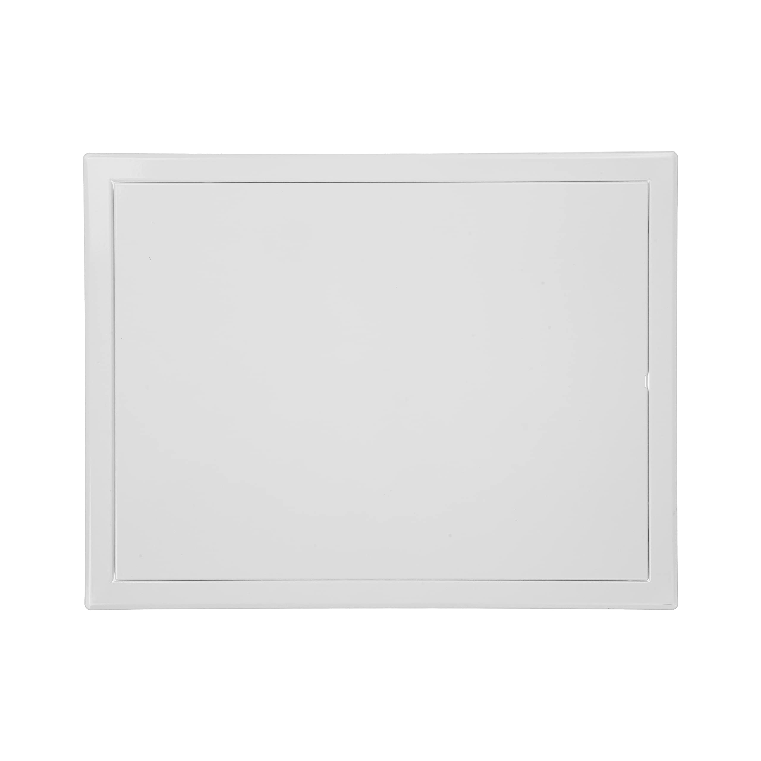 Photo 1 of 16" x 12" Inch Steel Access Panel (15.6x11.8) for Indoor Use - Opening Flap Cover Plate - Box Door Lock - Door Latch - Inspection Hatch - White Polymer Coating - Intended for Walls and Ceilings