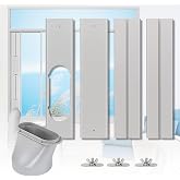 Portable AC Window Vent Kit 5.9" Air Conditioner Window Seal Panel Hose Kit | No Coupler, for Vertical&amp;Horizontal Sliding Window, Panel Adjustable Length: 16.9"-62.1", Strengthern Sealing, Keep Cool
