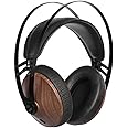 Meze 99 Classics Wired Wooden Closed Back Over Ear Headphones with Microphone (Walnut/Black)