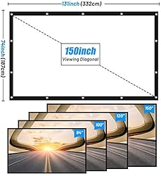 NMEPLAD Projector Screen 150INCH,Portable Movie