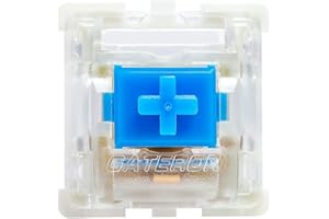 Granvela 32 Pack KS-9 Blue Switches for Mechanical Keyboard Switches, 3-Pin Plate Mounted,SMD RGB LED Compatible,Tactile & Clicky 60g Actuation Force -for Gaming & Typing