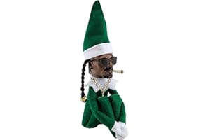 Christmas Elf Doll Decoration, Black Elf Doll Hip Hop Doll,Suitable for Family Holiday Party Decorations Christmas Tree Penda