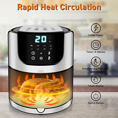 Air Fryer, Airfryer Oven Large Air Fryer With Touch Screen Air Fryers