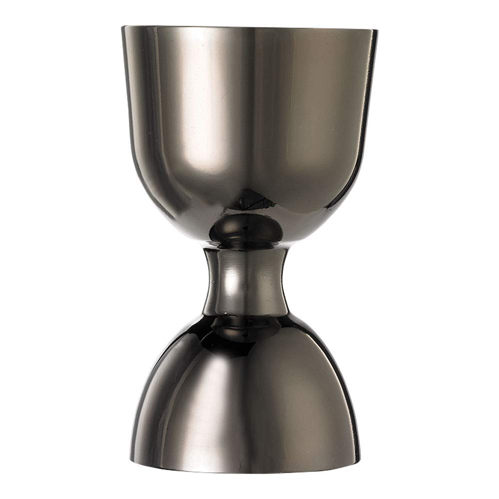 Barfly Heavy-Duty Straight Rim Bell Jigger, Stainless Steel, Black, 5.5 x 5.5 x 9.7 cm
