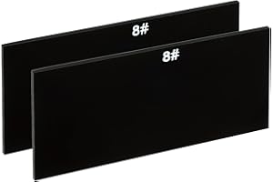 PATIKIL Welding Len Shade 8 Glass 4-1/4"x 2", 2 Pack Hardened Glass Black Darkening Filter Plates Covers Replacement for Weld