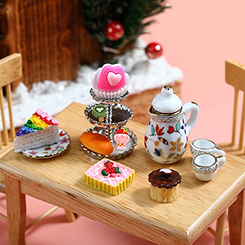 52 Pieces Miniature Dollhouse Kitchen Accessories Include Miniature