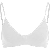 SweatyRocks Women's Triangle Bralette Plunge Bra V Neck Wireless No Padded Soft Comfortable Everyday Sleep Bras