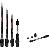 LWANO Carbon Archery Compound Bow Stabilizer Shock Absorbing | full carbon fiber archery stabilizer, rubber shock dampening, detachable weights, noise reduction for compound bow