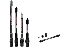 LWANO Archery Compound Bow Stabilizer Bar 6 8 10 12 Inch Adjustable Stabilizer for Vibration Reduction, Carbon Fiber Lightweight and Durable, Ideal for Hunting and Target Shooting