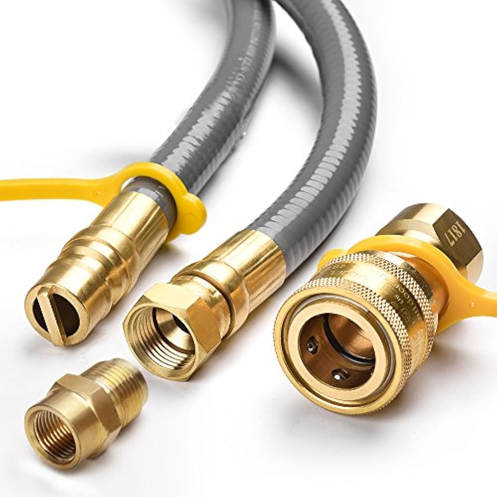 thumbnail image 2 of 3/4 Inch Natural Gas Hose With Quick Disconnect Fittings - Stainless Steel Commercial Grade 2 of 11