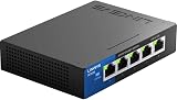 Linksys SE3005 5-Port Gigabit Ethernet Switch 1000Mbps Auto MDI MDI-X QoS Power view 2