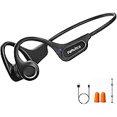 Nanajorwa Bone Conduction Headphones, Bluetooth 6.0 Wireless Sport Earphones 10H Playtimes Sweatproof Open Ear Headphones for Workout, Cycling, Outdoor Activities