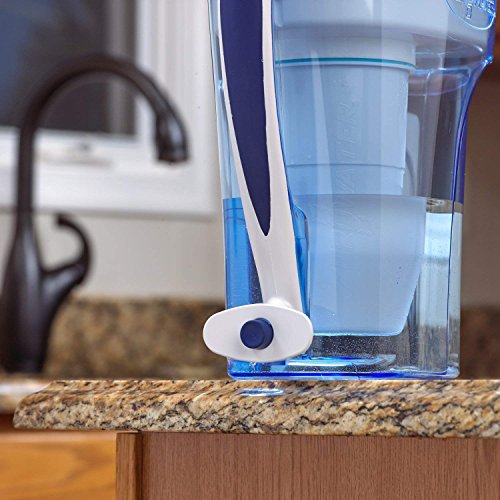 ZeroWater 10Cup Pitcher with 3 Replacement Filter and Free Water