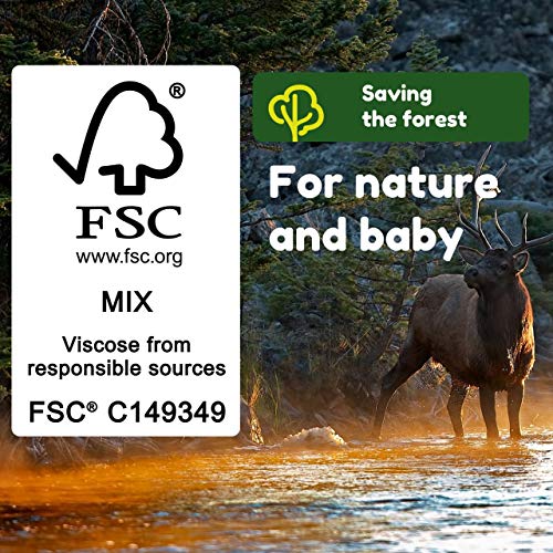 Yugi Green Biodegradable Baby Wipes Organic Natural essential oils Value Pack (12 Packs of 72