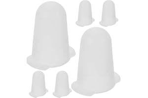 ULTECHNOVO 6pcs Medium Silicone Piping Tip Covers for Icing Bags – Reusable Frosting Nozzle Protectors for Cake