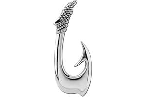 Hawaiian Silver Jewelry Medium Fish Hook Silver Pendant – Premium Sterling Silver Jewelry Hooks – Superb Realistic Design – Modern and Unique – Ideal Present Choice for Men and Women