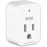 BXST Single Outlet Surge Protector for Refrigerator Small Wall Tap Surge Protector Single Plug 120V Mini Socket Lightning Protection for PC, TV, Phone, PS5 and Home Appliances, 15A, 1800W, 1 Pack
